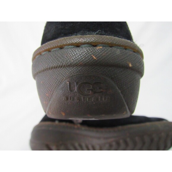 Ugg Black Suede Elijo Sheepskin Lined Boots Size 7 EUC - Picture 8 of 9